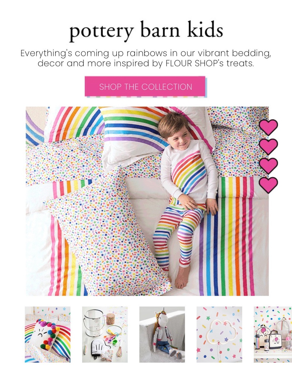 Pottery Barn Kids Flour shop confetti queen sheet set